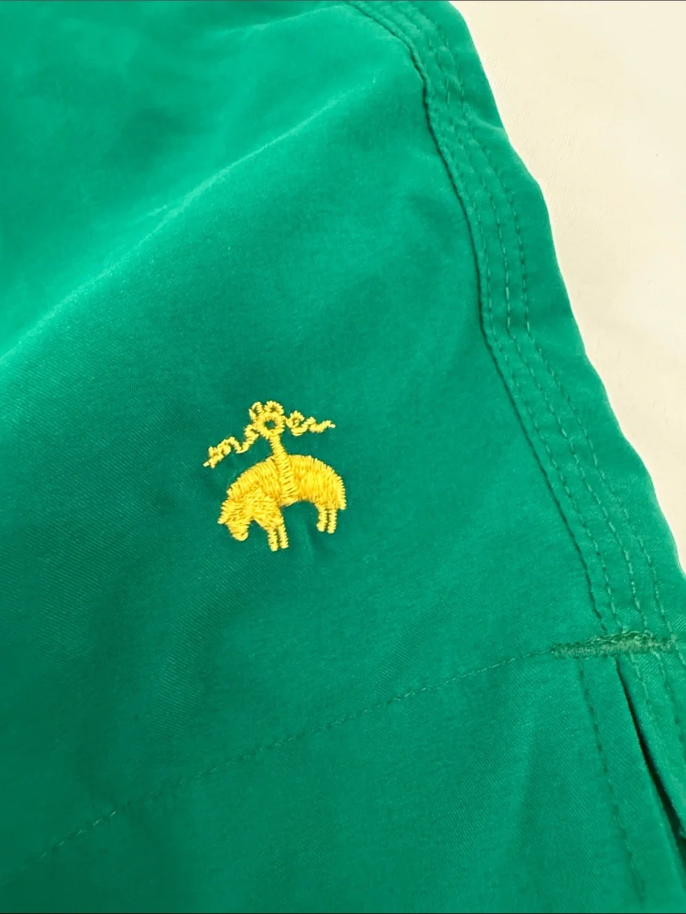 Brooks Brothers Green Shirt with Yellow Embroidered Logo